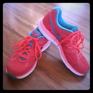 Bright Coral & Teal Nike Sneakers